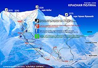 Горнолыжная карта Красной поляны